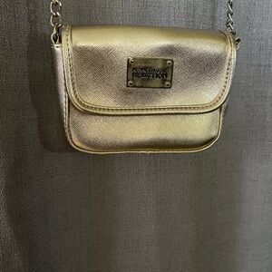 Kenneth Cole Reaction Small Metallic Gold Crossbody